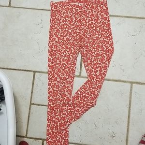 Red Flower leggings